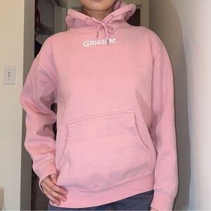 Glossier Light Pink Hoodie
